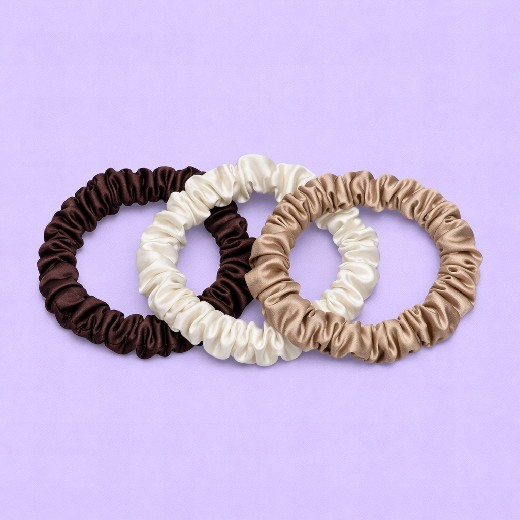 Set de 3 Gomas en Imitación Seda