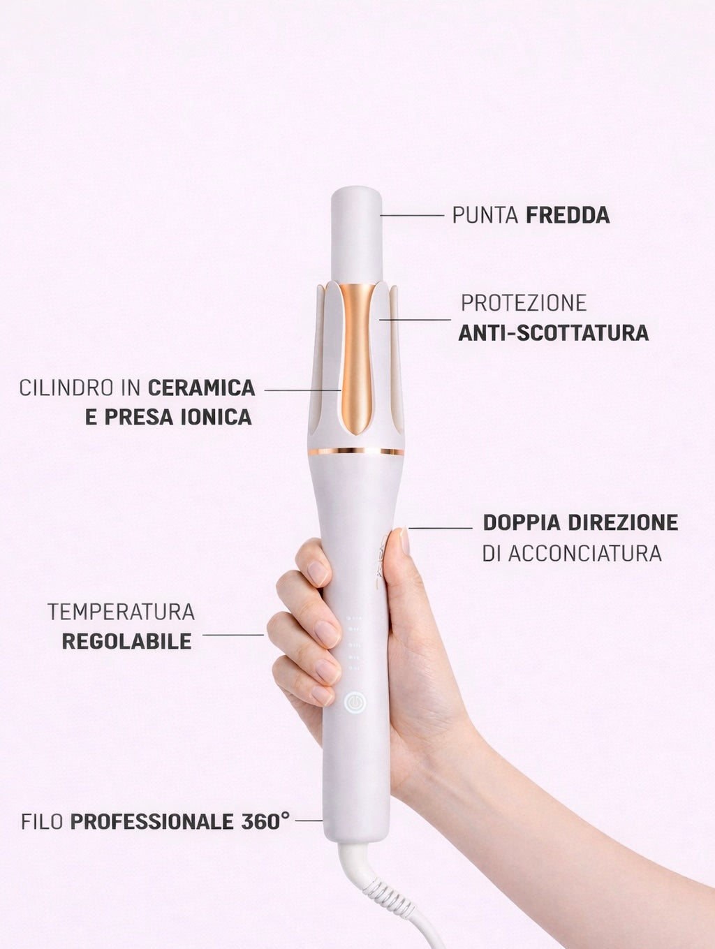 Dyra Curl™ – Arricciacapelli Professionale